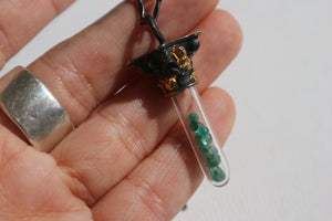 Corinthian Emerald Column Necklace