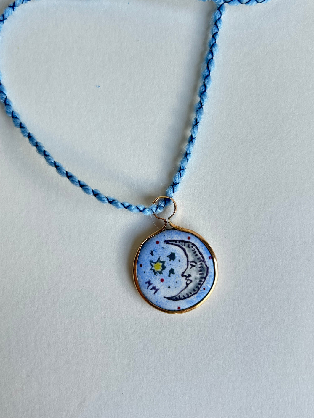 Moon Enamel Pendant