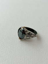 Load image into Gallery viewer, Hematite Silver And Gold Ring