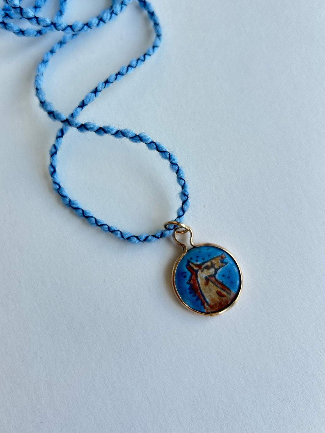 Horse Girl Enamel Pendant