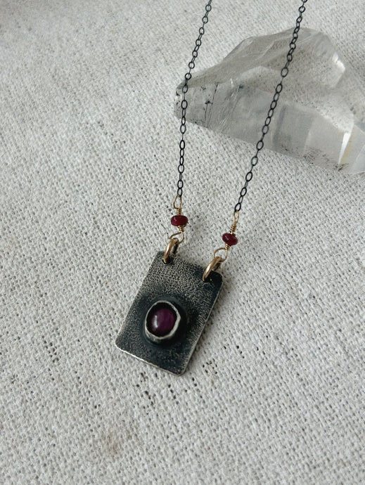 Oval Ruby Necklace