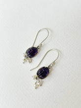 Load image into Gallery viewer, Amethyst Scarab Earrings