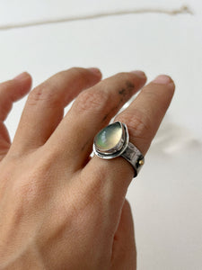 Opal Gold Pebble Ring