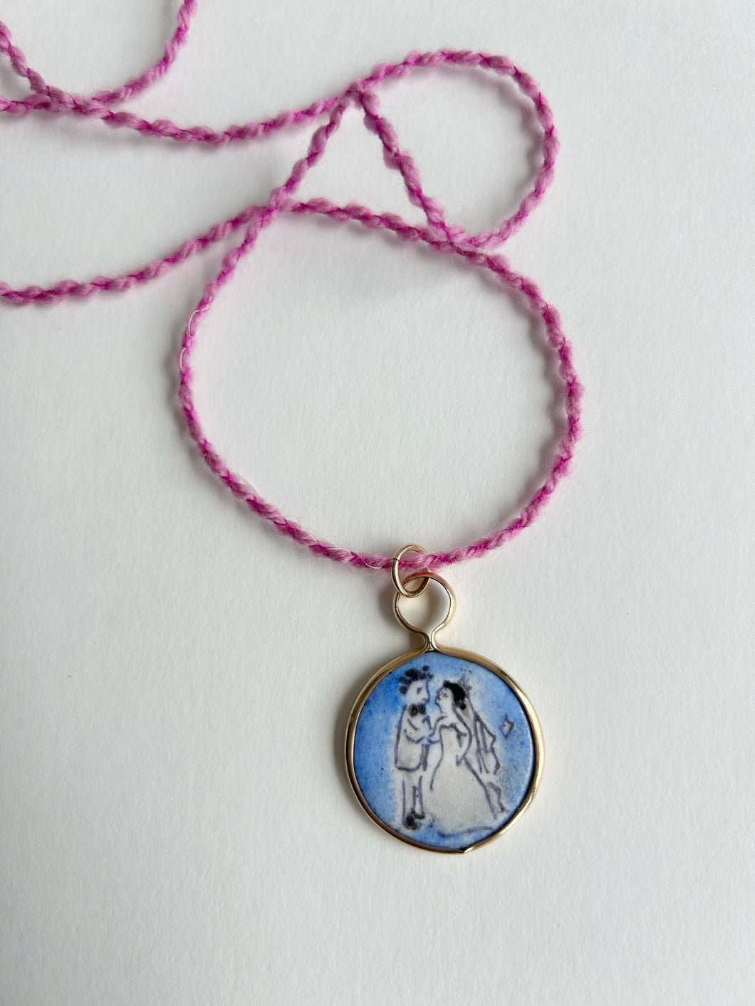 Just Married! Enamel Pendant