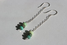 Load image into Gallery viewer, Chrysoprase Chain Earrings