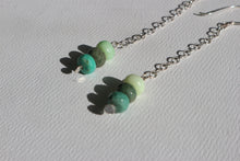 Load image into Gallery viewer, Chrysoprase Chain Earrings