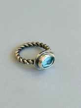 Load image into Gallery viewer, Blue Topaz Twist Ring 5