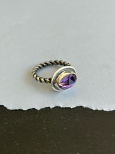 Load image into Gallery viewer, Oval Amethyst Twist Ring 7
