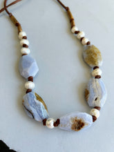 Load image into Gallery viewer, Blue Lace Agate And Pearl Necklace