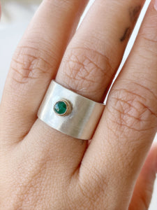 Emerald Silver And Gold Ring