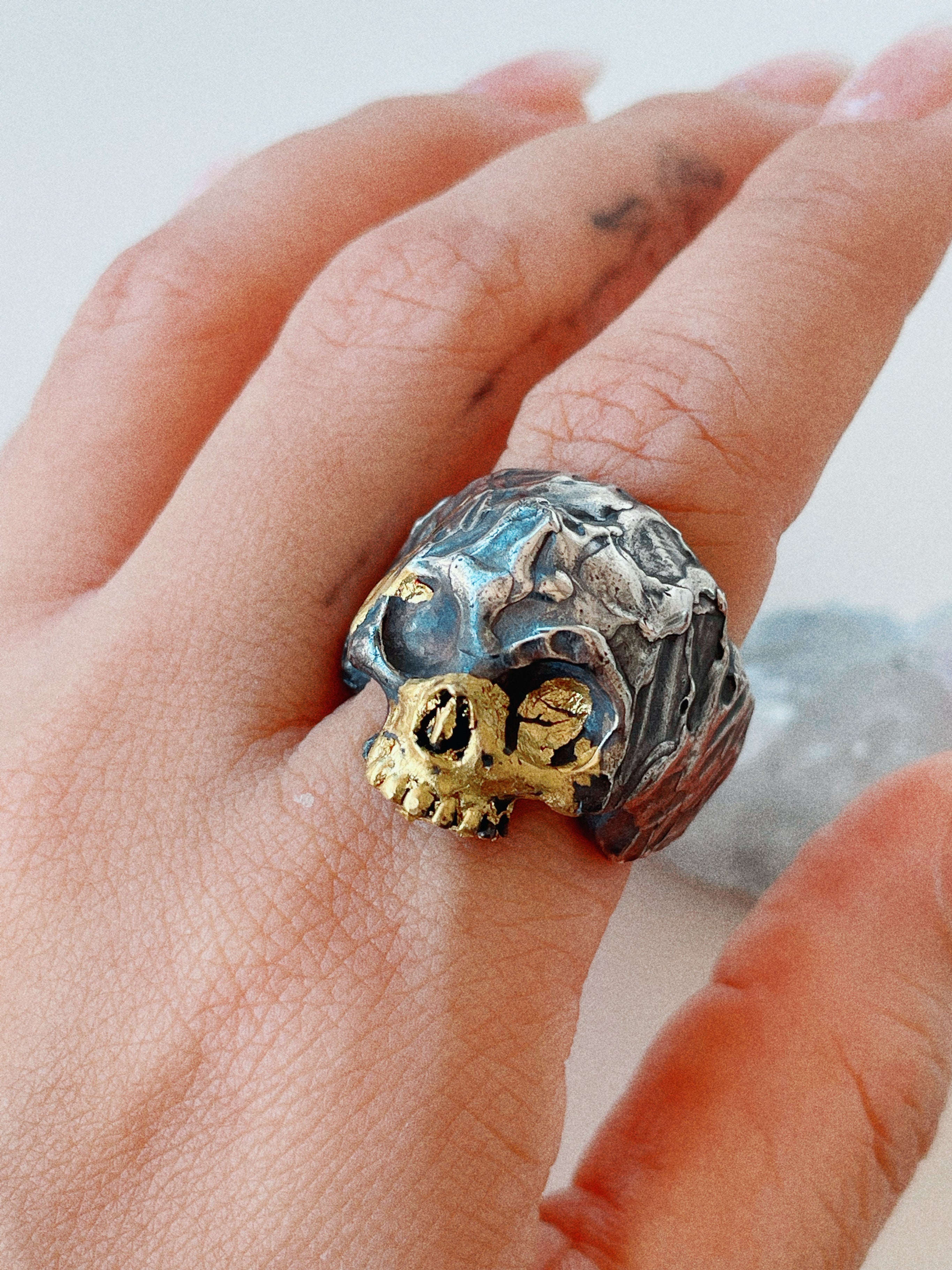 Real gold clearance skull rings