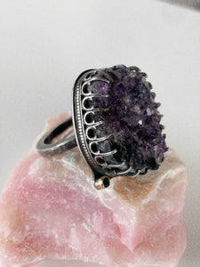 Amethyst And Sapphire Ring