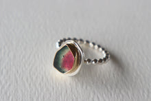 Load image into Gallery viewer, Gold Set Watermelon Tourmaline Ring 6