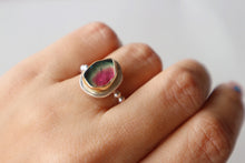 Load image into Gallery viewer, Gold Set Watermelon Tourmaline Ring 6